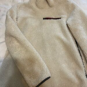 L.L. Bean Cream Funnel neck jacket pullover